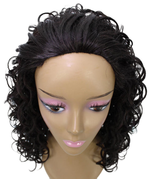 Edwina Dark Brown Layered Half Wig