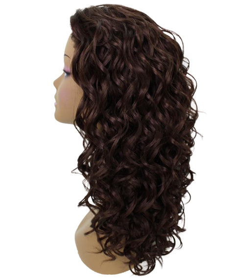 Edwina Medium Brown Layered Half Wig