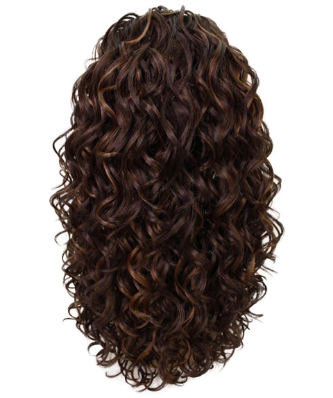 Edwina Brown with Caramel Layered Half Wig