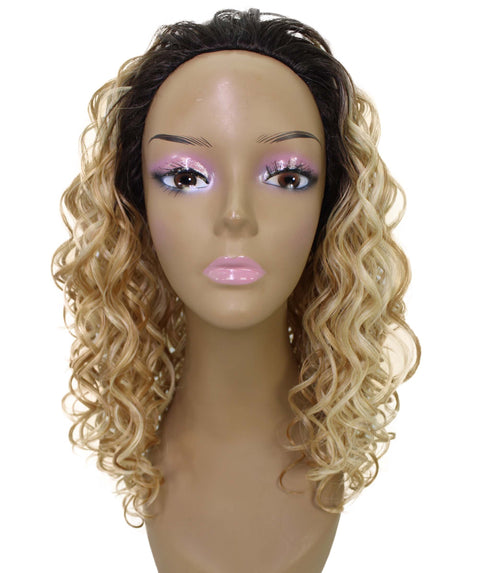 Edwina Brown Blend Layered Half Wig