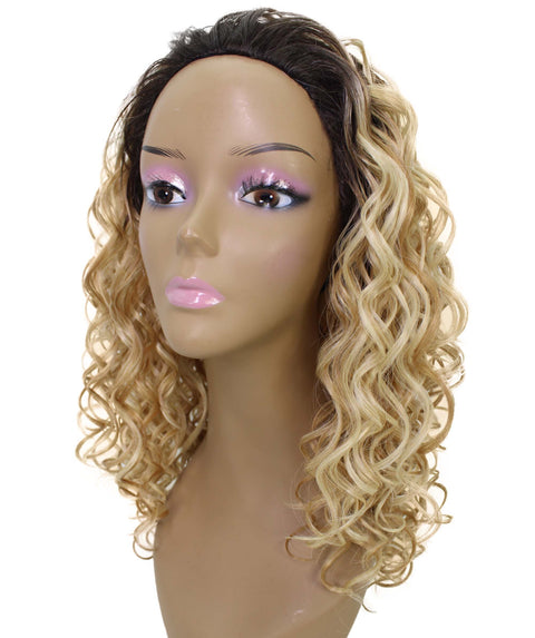 Edwina Brown Blend Layered Half Wig