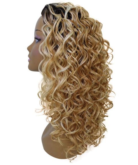 Edwina Brown Blend Layered Half Wig