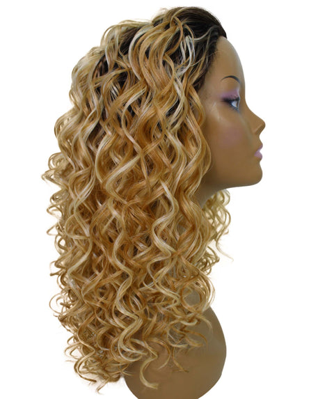 Edwina Brown Blend Layered Half Wig