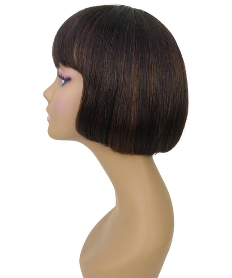 Bisa Black with Caramel Chin length Bob Wig