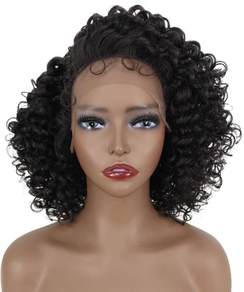 Talia Dark Brown Edge Afro Lace Wig