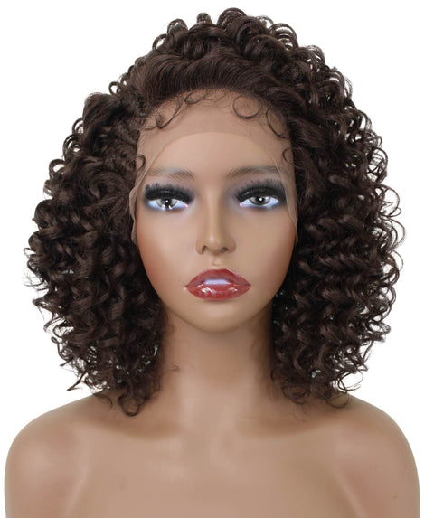 Talia Medium Brown Edge Afro Lace Wig