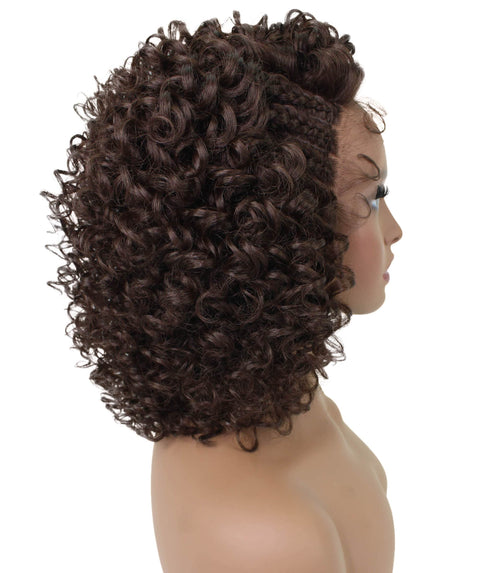Talia Medium Brown Edge Afro Lace Wig