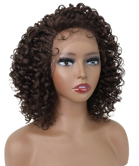 Talia Medium Brown Edge Afro Lace Wig