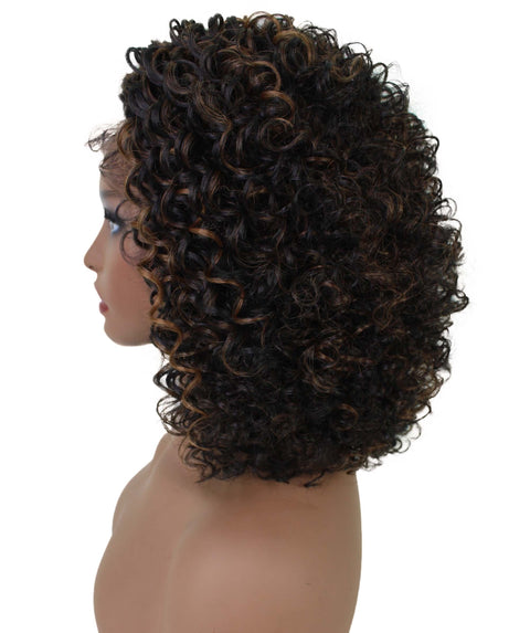 Talia Black with Caramel Edge Afro Lace Wig