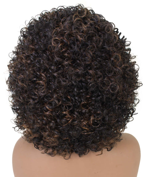 Talia Black with Caramel Edge Afro Lace Wig