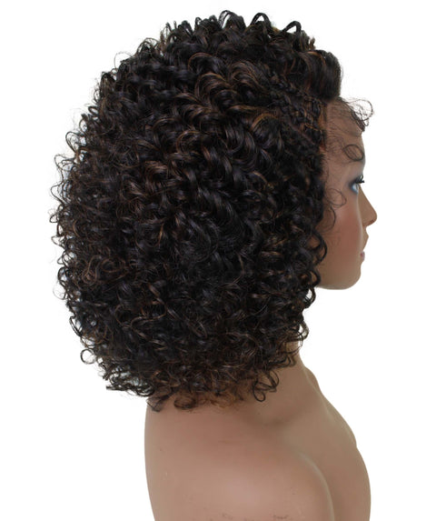 Talia Black with Caramel Edge Afro Lace Wig
