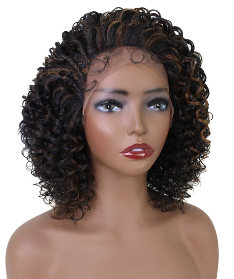 Talia Black with Caramel Edge Afro Lace Wig