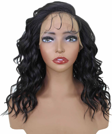 Justice Natural Black Box Braids Lace Wig