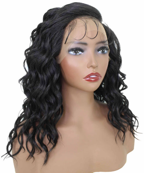 Justice Natural Black Box Braids Lace Wig