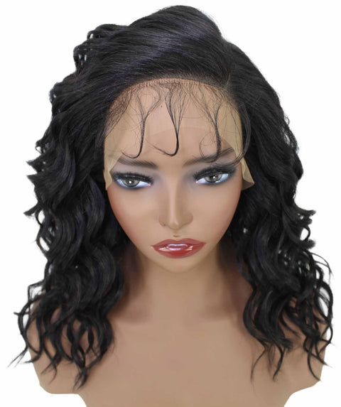 Justice Natural Black Box Braids Lace Wig