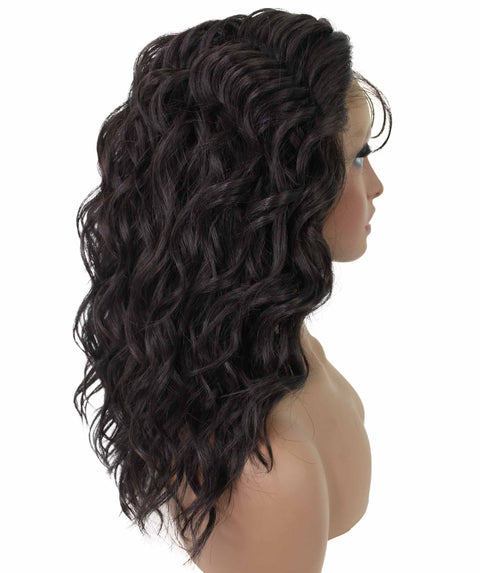 Justice Dark Brown Box Braids Lace Wig