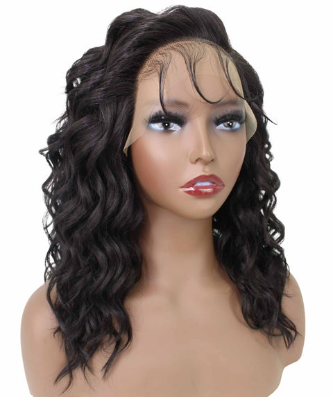 Justice Dark Brown Box Braids Lace Wig