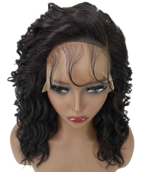 Justice Dark Brown Box Braids Lace Wig