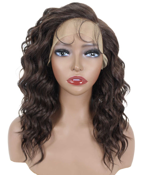 Justice Medium Brown Box Braids Lace Wig