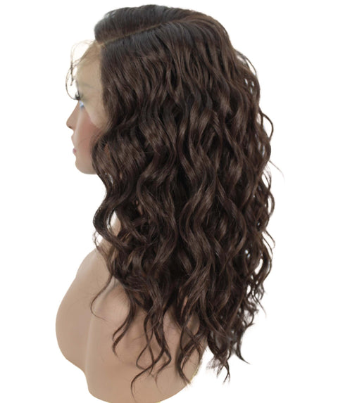 Justice Medium Brown Box Braids Lace Wig