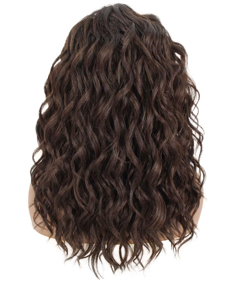 Justice Medium Brown Box Braids Lace Wig