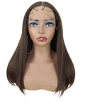 Ebony  Medium Brown Straight Lace Wig