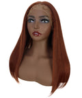 Ebony  Orange Blonde with Dark Auburn blend Straight  Lace Wig