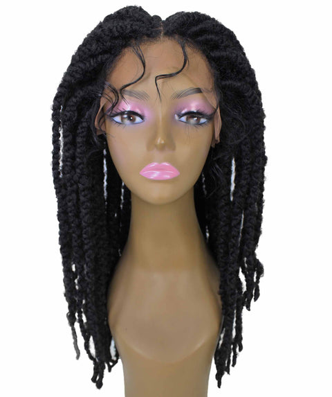 Vasuda Natural Black Dreadlock Braid Synthetic Wig
