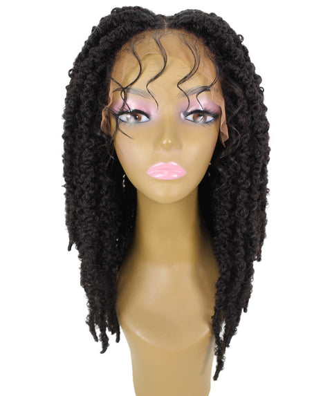 Vasuda Natural Black Box Braids Lace Wig
