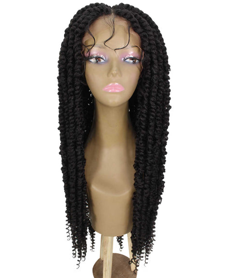 best full 31 inch length 4x4 synthetic hd lace front twists braided black women affordable glueless baby hairs natural african american brazilian body wave natural multicolored hand tied heat resistant deep dye bohemian wig