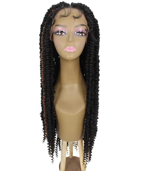 best full 31 inch length 4x4 synthetic hd lace front twists braided black women affordable glueless baby hairs natural african american brazilian body wave natural multicolored hand tied heat resistant deep dye bohemian wig