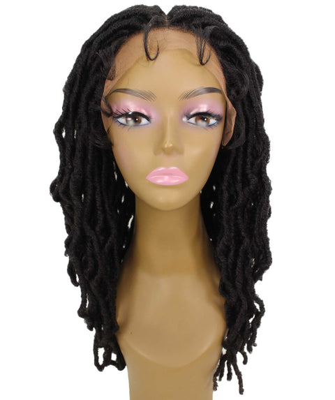 best full 22 inch length 4x4 synthetic hd lace front dreadlock box braided black women affordable glueless baby hairs natural african american brazilian body wave natural multicolored hand tied heat resistant deep dye bohemian wig