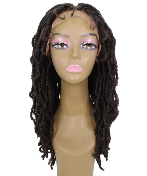 best full 22 inch length 4x4 synthetic hd lace front dreadlock box braided black women affordable glueless baby hairs natural african american brazilian body wave natural multicolored hand tied heat resistant deep dye bohemian wig