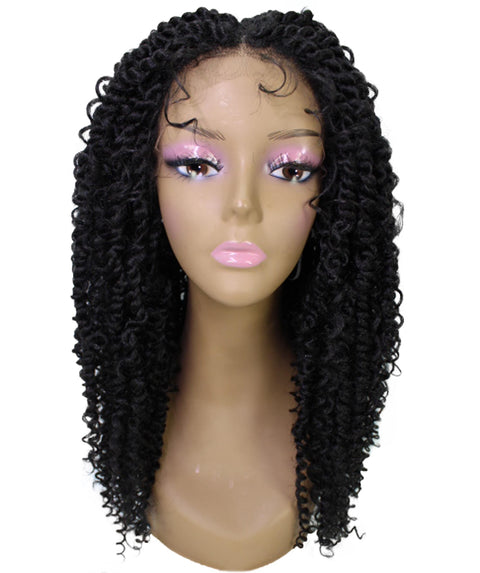best full 19 inch length 4x4 synthetic hd lace front twists curly curls braided black women affordable glueless baby hairs natural african american brazilian body wave natural multicolored hand tied heat resistant deep dye bohemian wig