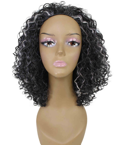 best half 15 inch length kinky curly ringlets human hair black women affordable glueless natural african american brazilian body wave natural multicolored hand tied wig