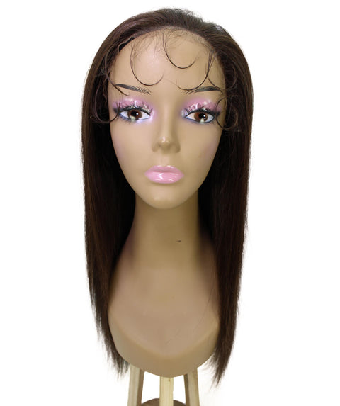 best full 24 inch length 13x5 human hair hd lace front straight black women affordable glueless natural african american brazilian body wave natural multicolored hand tied heat resistant wig