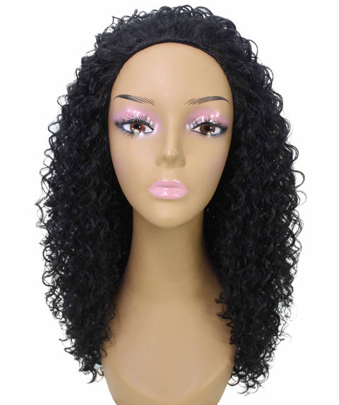best half 22 inch length kinky curly ringlets human hair black women affordable glueless natural african american brazilian body wave natural multicolored hand tied wig