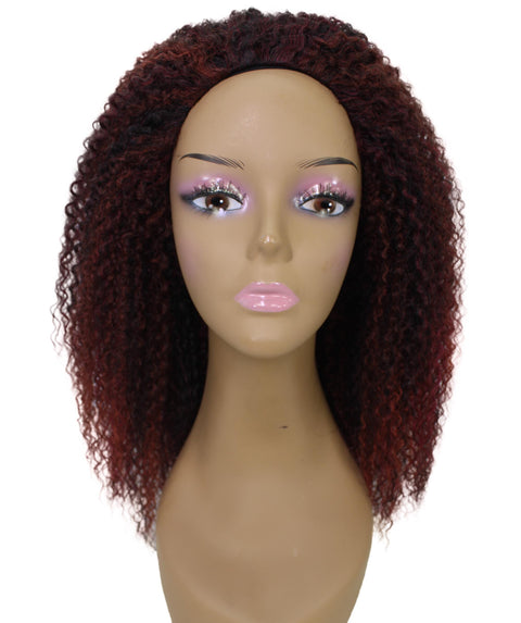 best half 20 inch length kinky curly ringlets human hair black women affordable glueless natural african american brazilian body wave natural multicolored hand tied wig