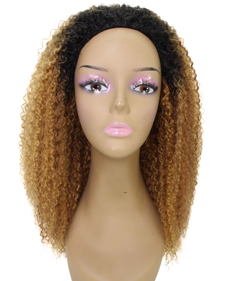 best half 20 inch length kinky curly ringlets human hair black women affordable glueless natural african american brazilian body wave natural multicolored hand tied wig