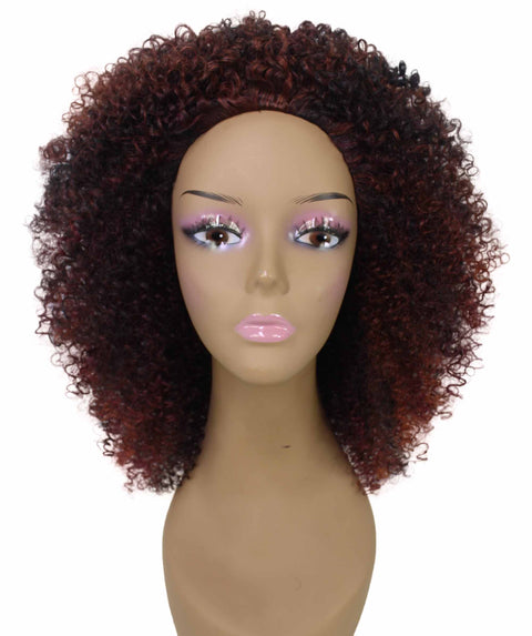 best half 18 inch length kinky curly ringlets afro human hair black women affordable glueless natural african american brazilian body wave natural multicolored hand tied wig