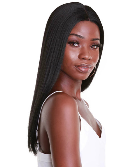 best full 17 inch length 4x4 synthetic hd lace front straight black women affordable glueless natural african american brazilian body wave natural multicolored hand tied heat resistant wig