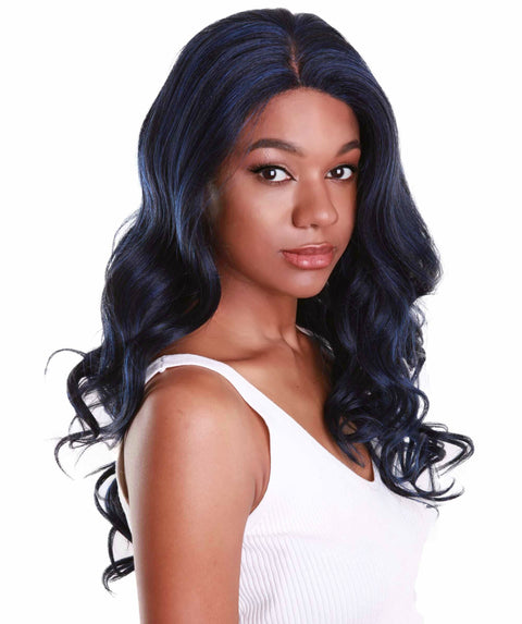 best full 23 inch length 4x4 synthetic hd lace front straight long bob black women affordable glueless natural african american brazilian body wave natural multicolored hand tied heat resistant wig